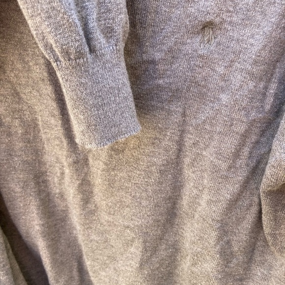 Men's Polo Ralph Lauren Sweatshirt Gray Pony XL V-Neck Cotton Preppy Dad Classic - Picture 5 of 12